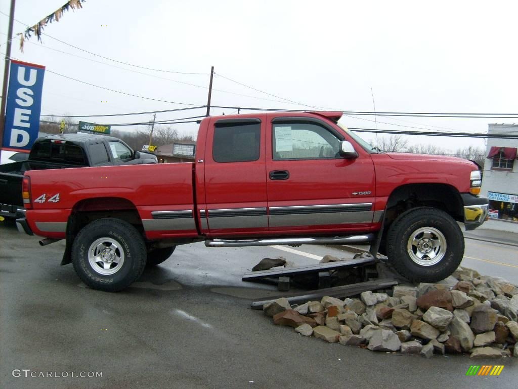 1999 Silverado 1500 LS Extended Cab 4x4 - Victory Red / Graphite photo #6