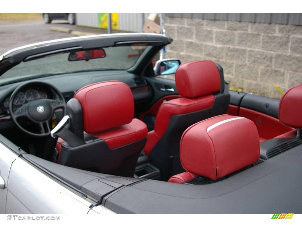 2001 3 Series 330i Convertible - Titanium Silver Metallic / Tanin Red photo #9