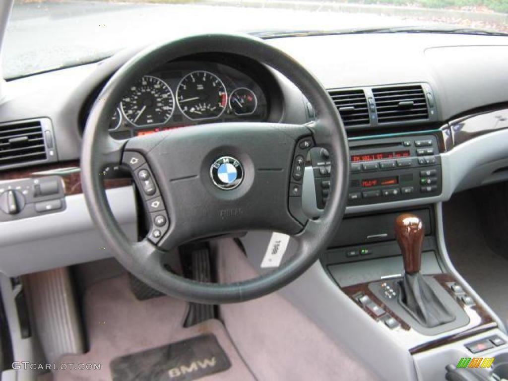 2002 3 Series 330i Sedan - Titanium Silver Metallic / Grey photo #6