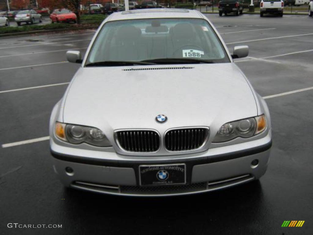 2002 3 Series 330i Sedan - Titanium Silver Metallic / Grey photo #22