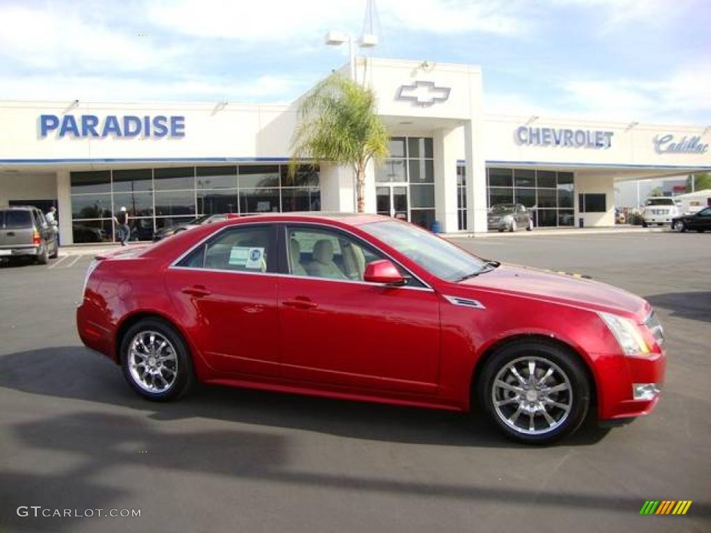 2010 CTS 3.6 Sedan - Crystal Red Tintcoat / Cashmere/Cocoa photo #1