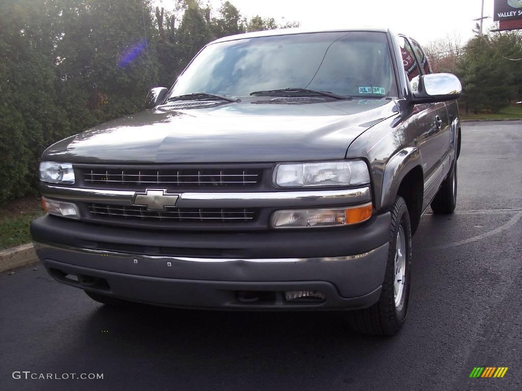 2001 Silverado 1500 LS Extended Cab 4x4 - Medium Charcoal Gray Metallic / Medium Gray photo #11