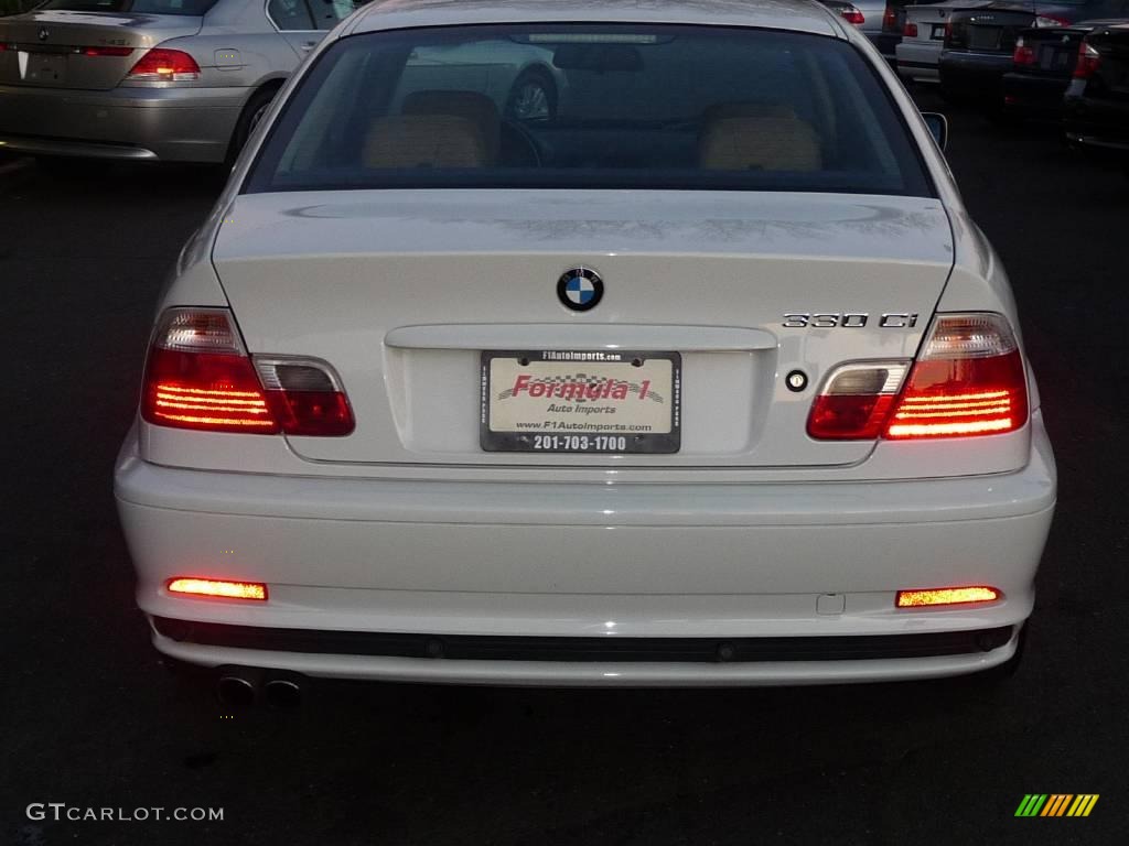 2003 3 Series 330i Coupe - Alpine White / Natural Brown photo #3