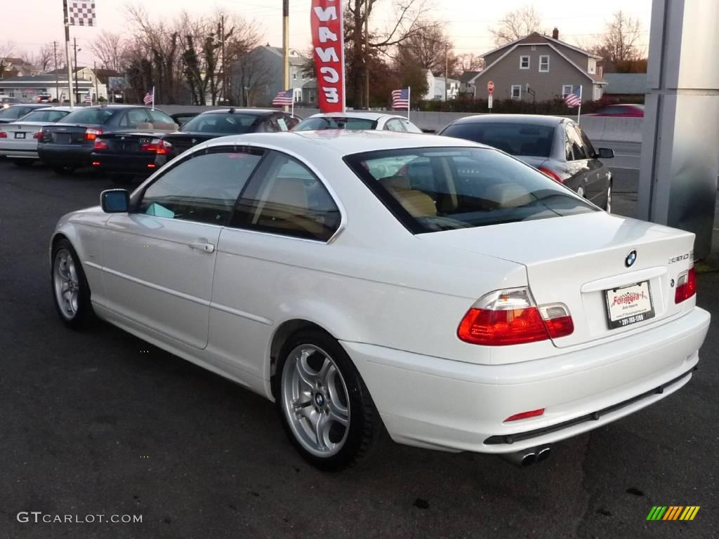 2003 3 Series 330i Coupe - Alpine White / Natural Brown photo #4