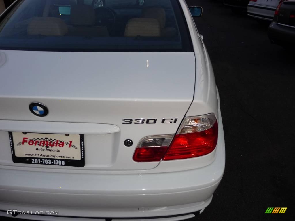 2003 3 Series 330i Coupe - Alpine White / Natural Brown photo #5