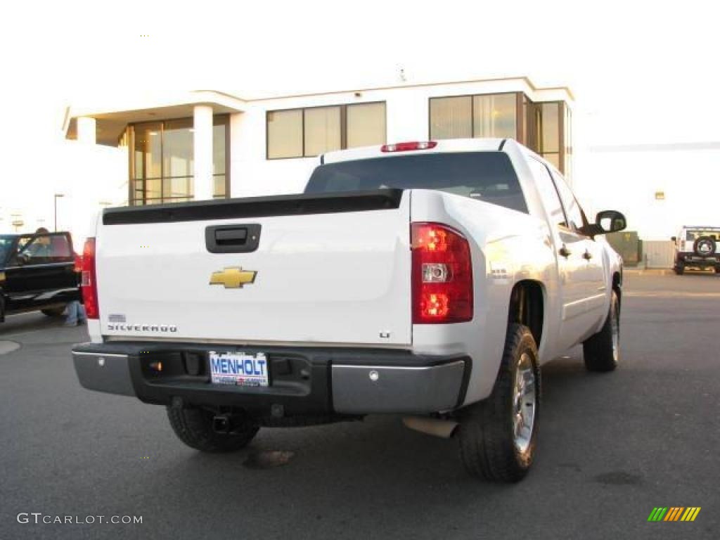 2008 Silverado 1500 LT Crew Cab 4x4 - Summit White / Light Titanium/Ebony Accents photo #6