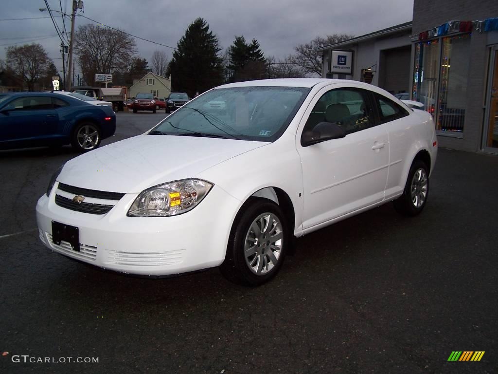 2009 Cobalt LS Coupe - Summit White / Gray photo #2