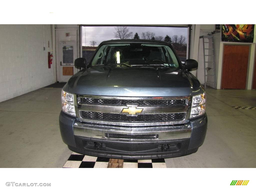 2009 Silverado 1500 LT Crew Cab 4x4 - Blue Granite Metallic / Dark Titanium photo #3