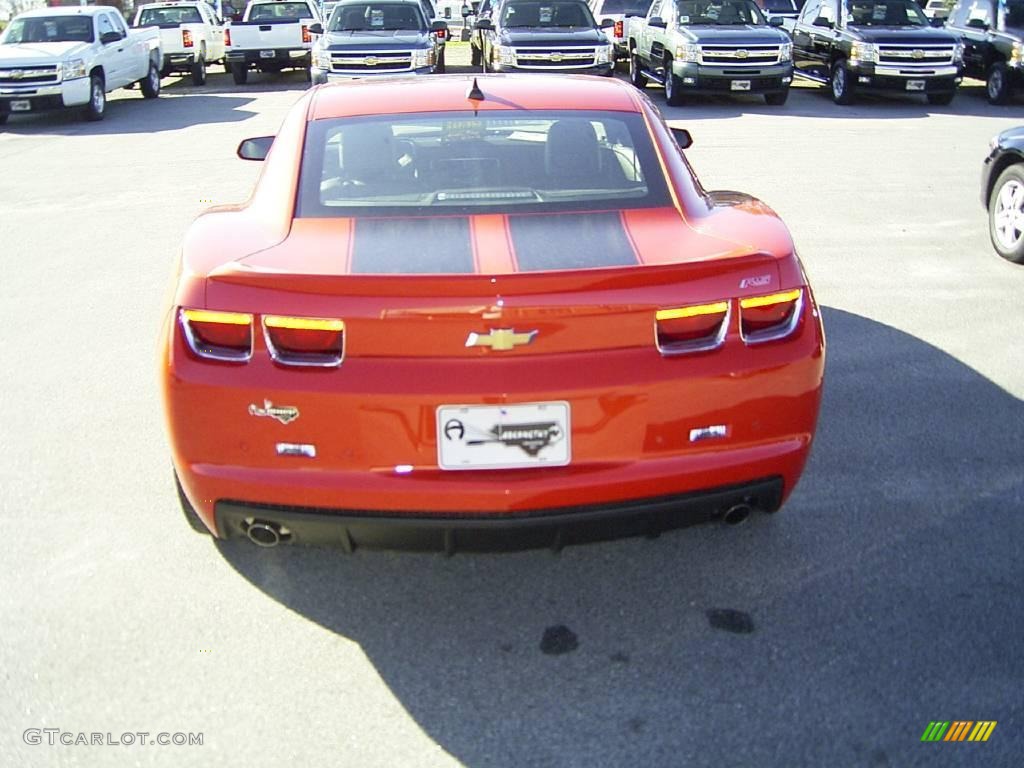 2010 Camaro LT/RS Coupe - Inferno Orange Metallic / Black photo #3