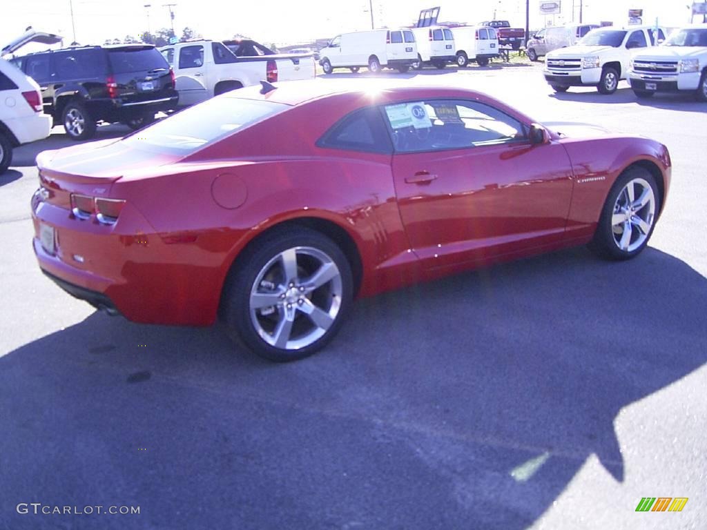 2010 Camaro LT/RS Coupe - Inferno Orange Metallic / Black photo #4