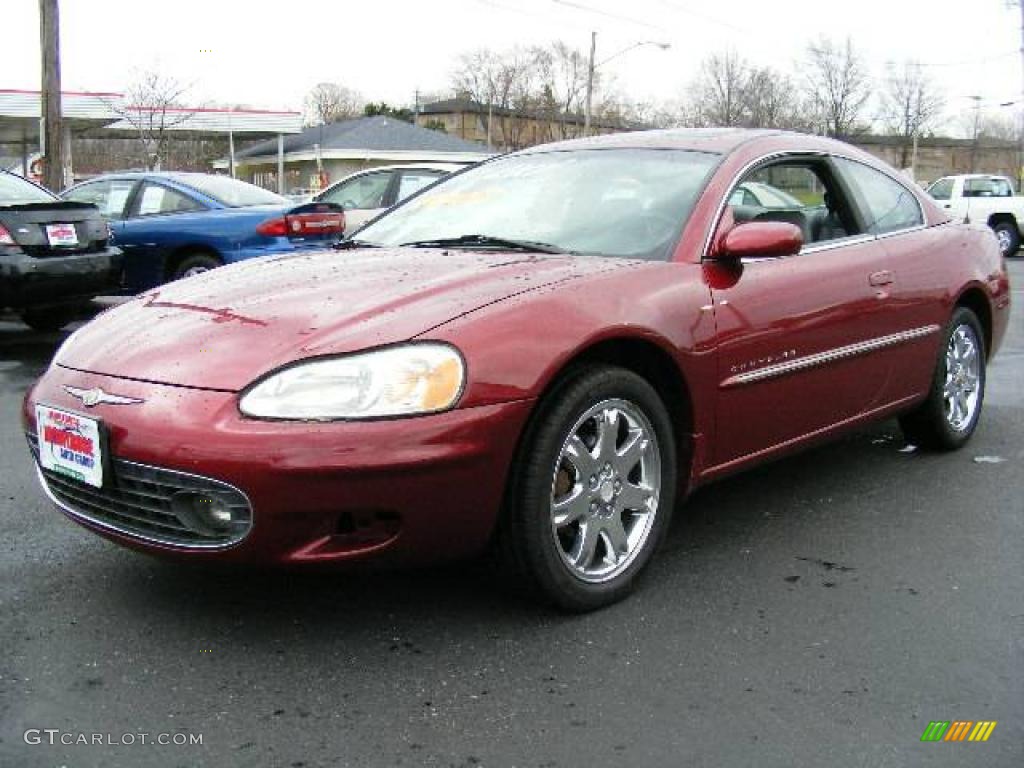 2001 Sebring LXi Coupe - Ruby Red Pearlcoat / Black/Light Gray photo #1