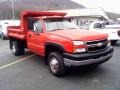 2007 Victory Red Chevrolet Silverado 3500HD Regular Cab Chassis Dump Truck  photo #3