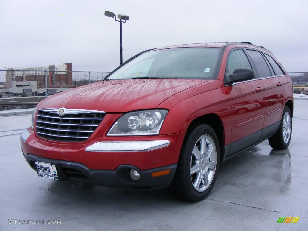 2005 Pacifica Touring AWD - Inferno Red Crystal Pearl / Light Taupe photo #1