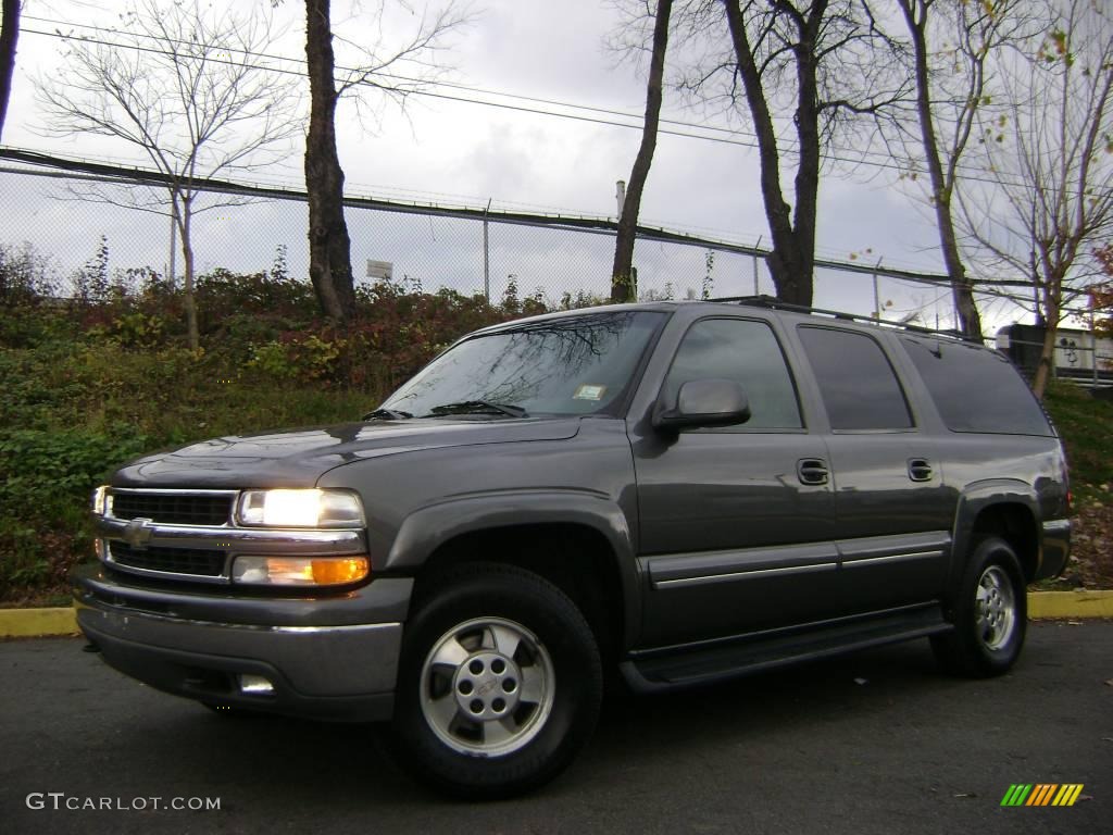 2001 Suburban 1500 LS 4x4 - Medium Charcoal Gray Metallic / Graphite photo #1