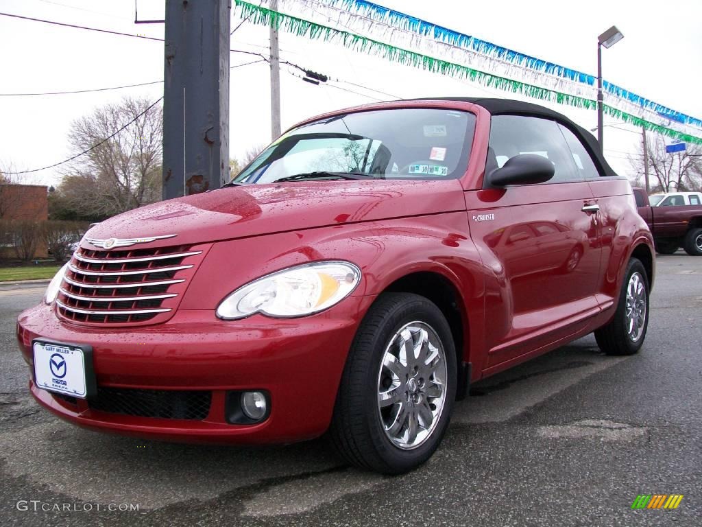 2006 PT Cruiser Touring Convertible - Inferno Red Crystal Pearl / Pastel Pebble Beige photo #1