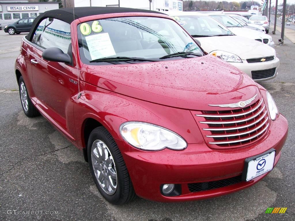 2006 PT Cruiser Touring Convertible - Inferno Red Crystal Pearl / Pastel Pebble Beige photo #8