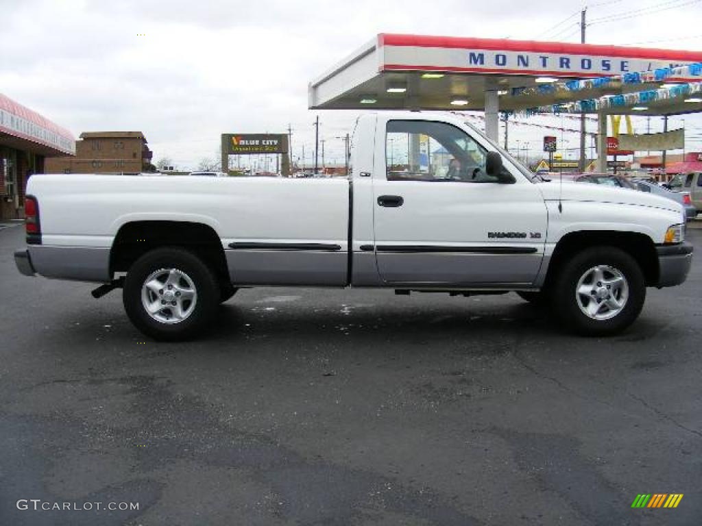 1999 Ram 1500 SLT Regular Cab - Bright White / Agate Black photo #6