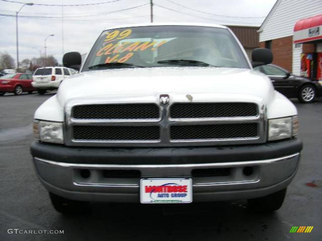 1999 Ram 1500 SLT Regular Cab - Bright White / Agate Black photo #8