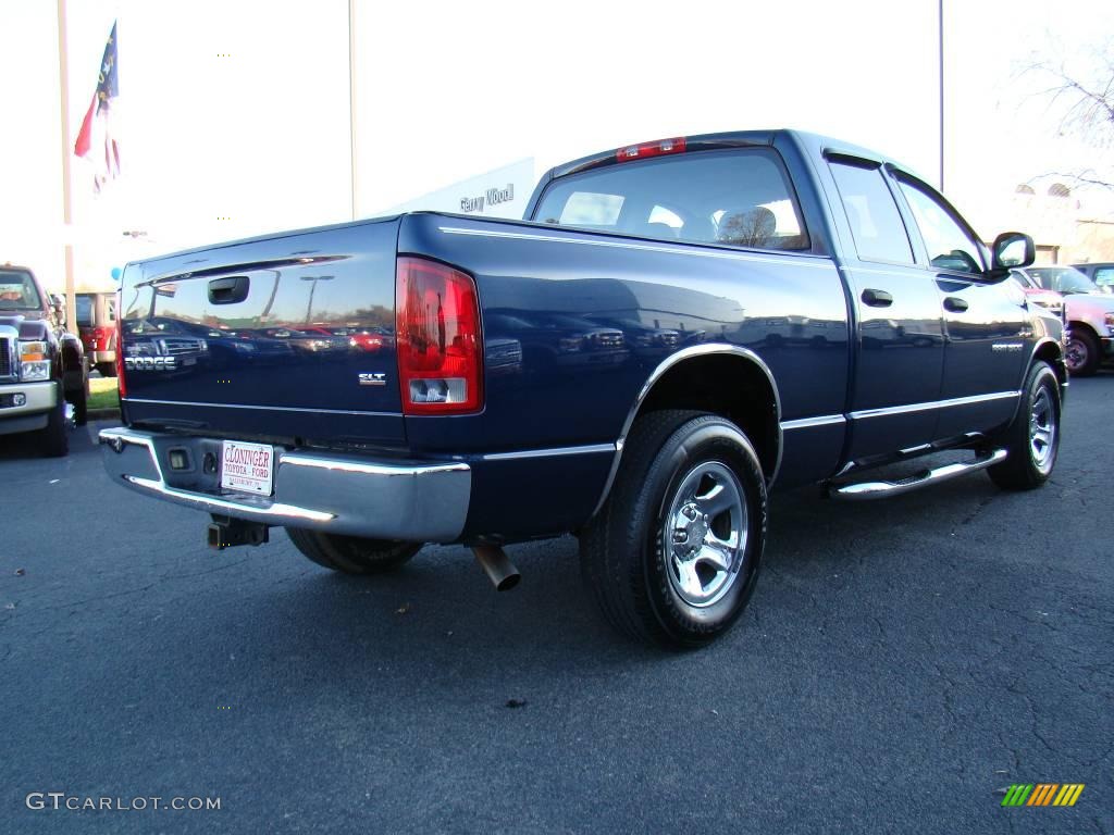 2004 Ram 1500 SLT Quad Cab - Patriot Blue Pearl / Dark Slate Gray photo #3