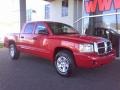 2005 Flame Red Dodge Dakota SLT Quad Cab  photo #17