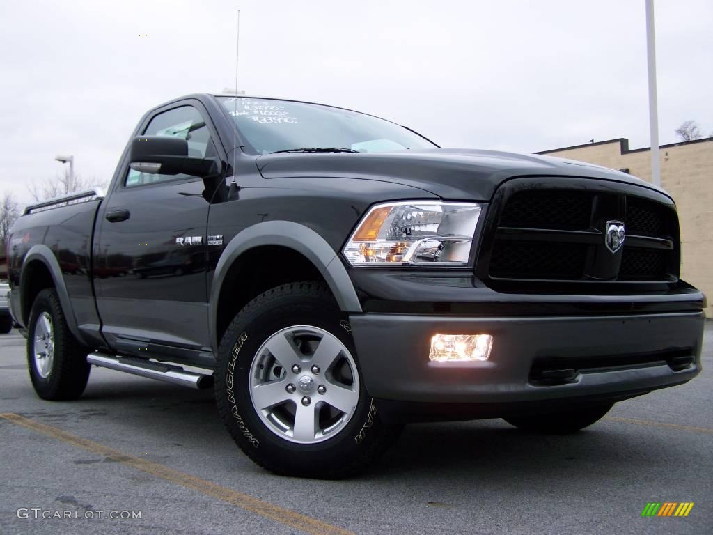 2010 Ram 1500 TRX4 Regular Cab 4x4 - Brilliant Black Crystal Pearl / Dark Slate/Medium Graystone photo #1