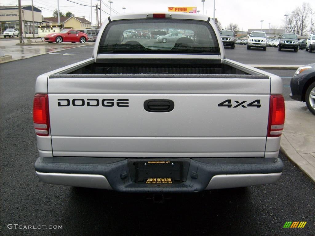 2001 Dakota Sport Quad Cab 4x4 - Bright Silver Metallic / Dark Slate Gray photo #4