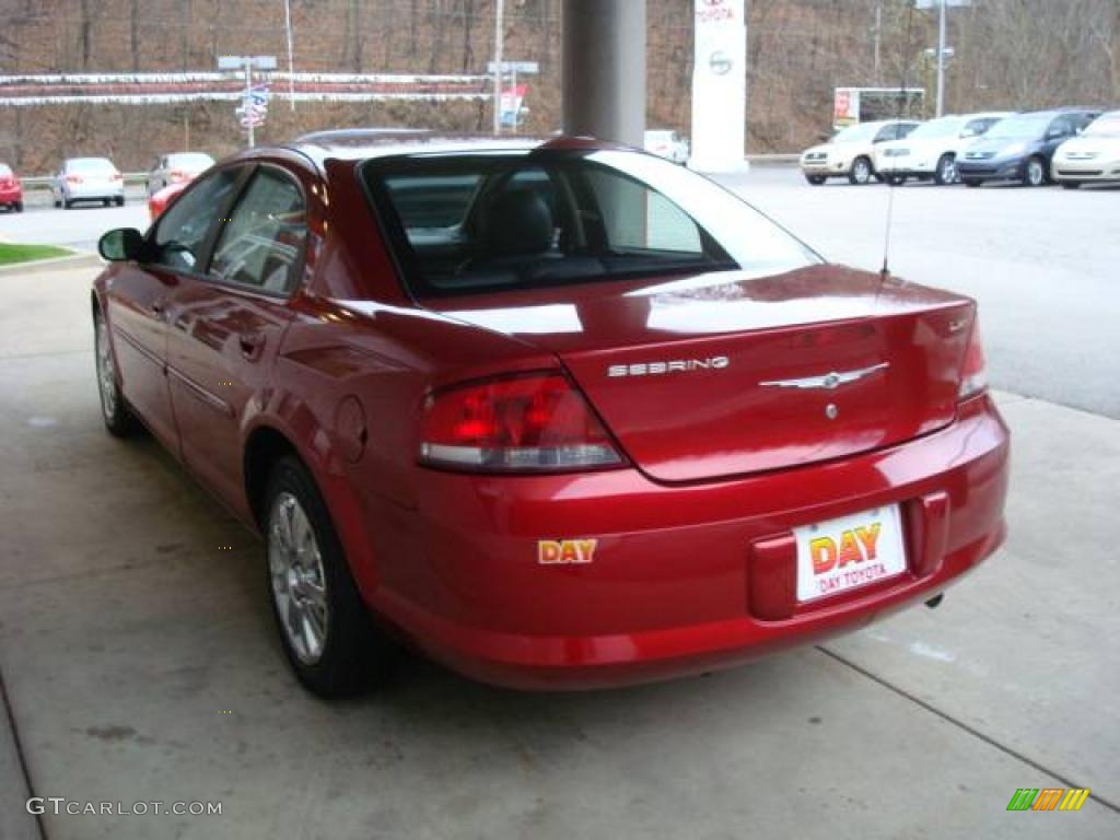 2004 Sebring LXi Sedan - Inferno Red Pearl / Dark Slate Gray photo #4
