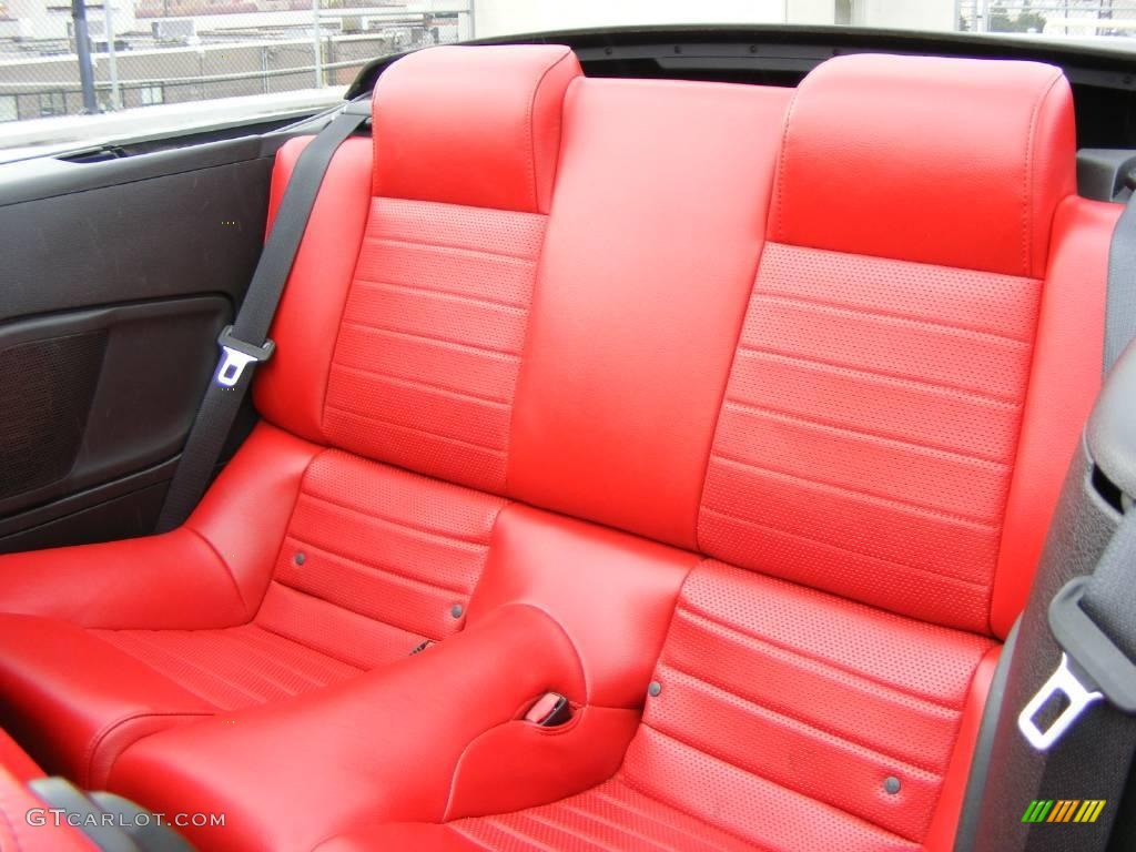 2006 Mustang GT Premium Convertible - Black / Red/Dark Charcoal photo #15