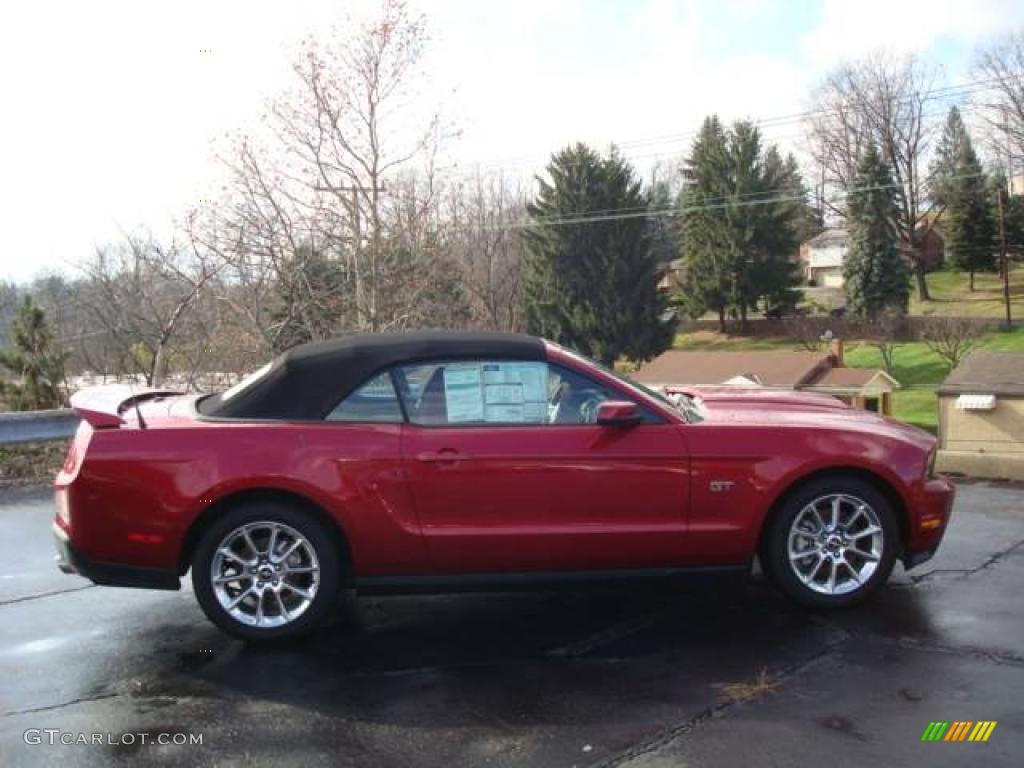 2010 Mustang GT Premium Convertible - Red Candy Metallic / Brick Red photo #2