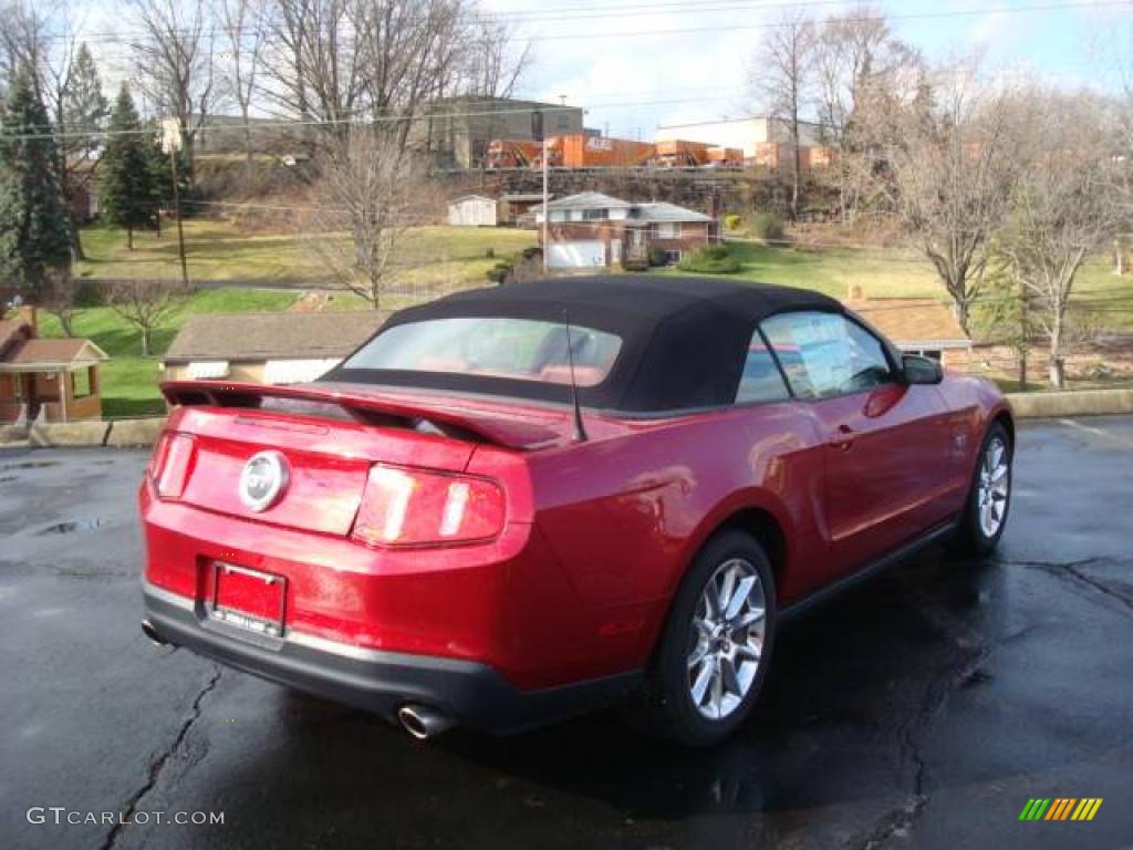 2010 Mustang GT Premium Convertible - Red Candy Metallic / Brick Red photo #3