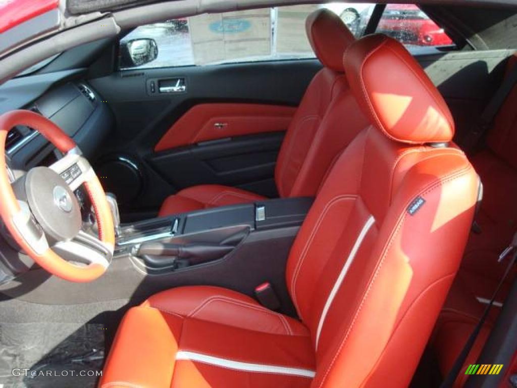 2010 Mustang GT Premium Convertible - Red Candy Metallic / Brick Red photo #10