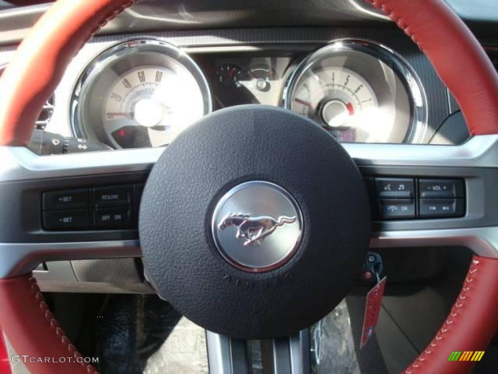 2010 Mustang GT Premium Convertible - Red Candy Metallic / Brick Red photo #15