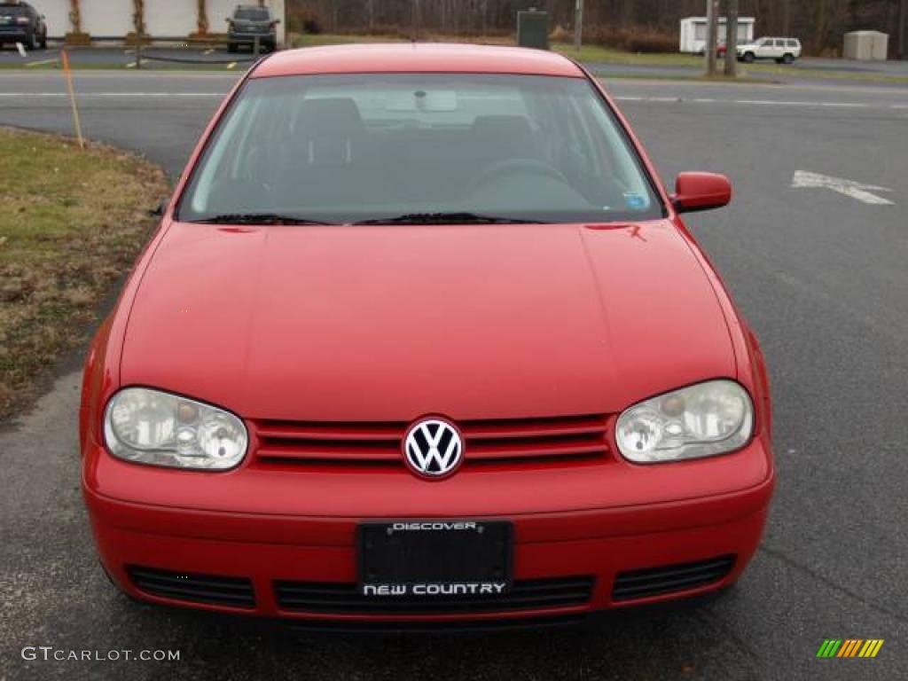 2001 Golf GLS 4 Door - Tornado Red / Black photo #3