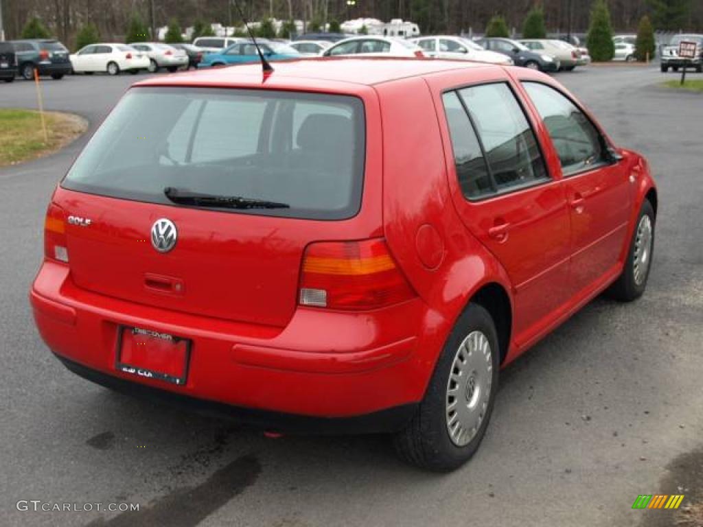 2001 Golf GLS 4 Door - Tornado Red / Black photo #4