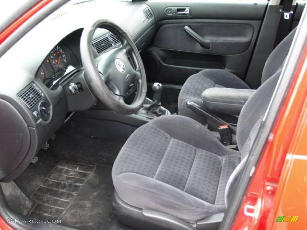 2001 Golf GLS 4 Door - Tornado Red / Black photo #7