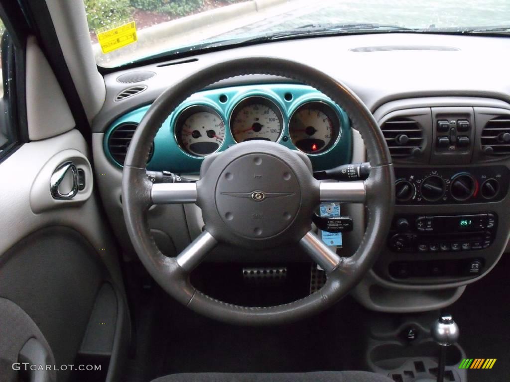 2004 Chrysler PT Cruiser Touring Turbo Taupe/Pearl Beige Steering Wheel Photo #22437524