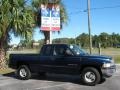 2001 Patriot Blue Pearl Dodge Ram 1500 SLT Club Cab  photo #2