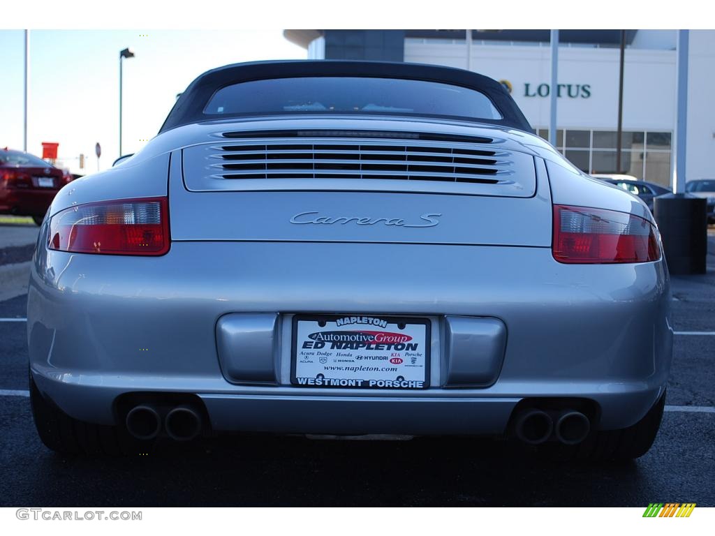 2007 911 Carrera S Cabriolet - Arctic Silver Metallic / Black Standard Leather photo #6