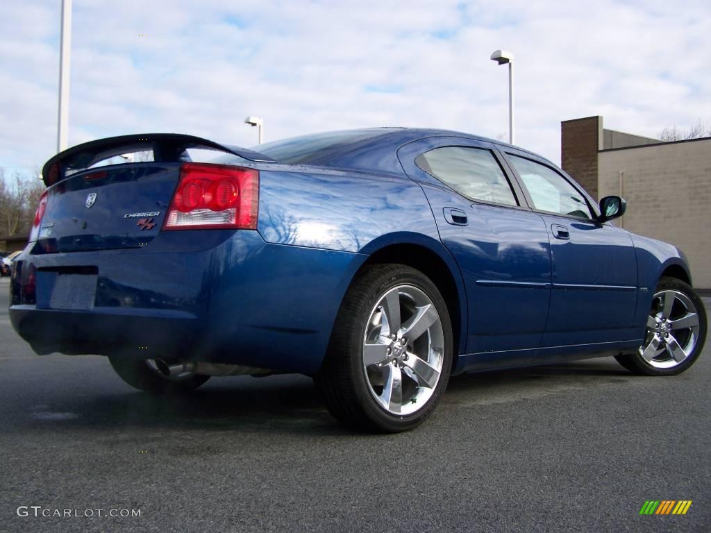 2010 Charger R/T - Deep Water Blue Pearl / Dark Slate Gray photo #8