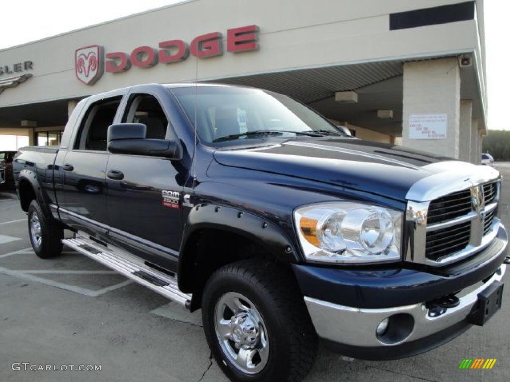 2007 Ram 2500 SLT Mega Cab 4x4 - Patriot Blue Pearl / Medium Slate Gray photo #1