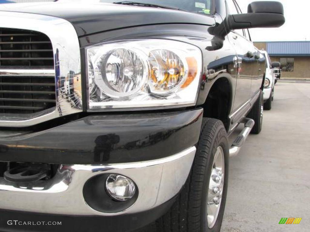 2007 Ram 2500 Big Horn Edition Quad Cab 4x4 - Brilliant Black / Medium Slate Gray photo #3