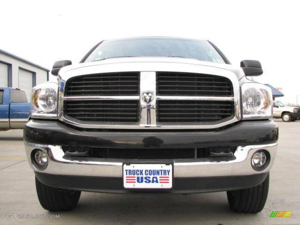 2007 Ram 2500 Big Horn Edition Quad Cab 4x4 - Brilliant Black / Medium Slate Gray photo #4