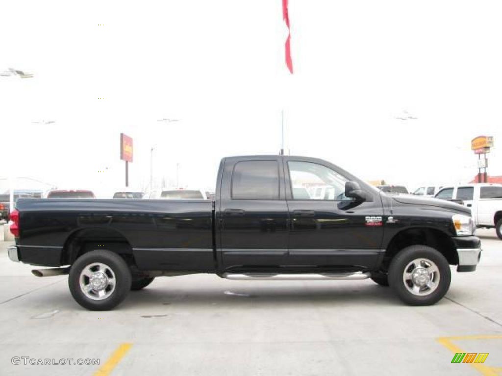 2007 Ram 2500 Big Horn Edition Quad Cab 4x4 - Brilliant Black / Medium Slate Gray photo #6