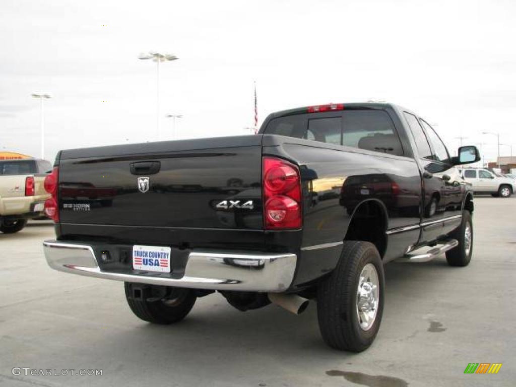 2007 Ram 2500 Big Horn Edition Quad Cab 4x4 - Brilliant Black / Medium Slate Gray photo #7