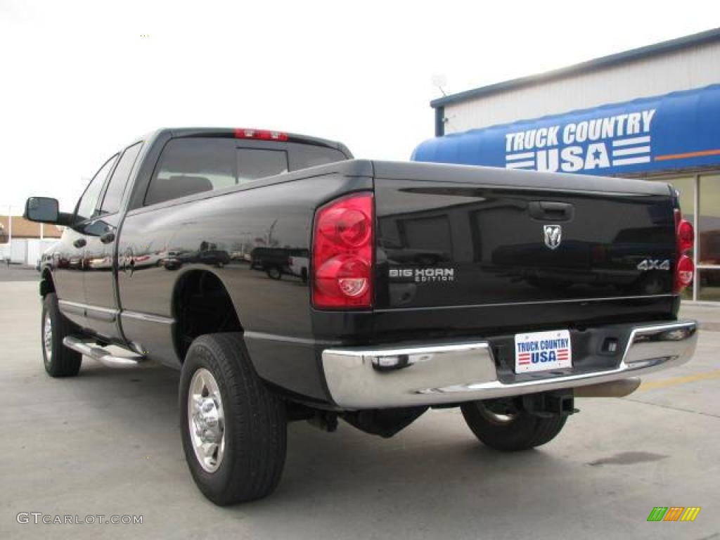 2007 Ram 2500 Big Horn Edition Quad Cab 4x4 - Brilliant Black / Medium Slate Gray photo #8