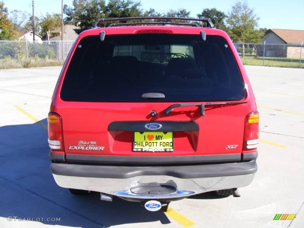 1999 Explorer XLT 4x4 - Bright Red Clearcoat / Dark Graphite photo #4