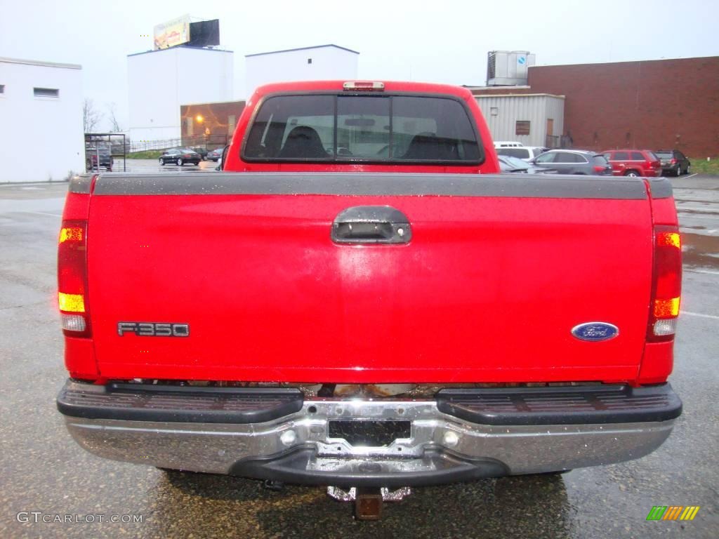 1999 F350 Super Duty XLT SuperCab 4x4 - Vermillion Red / Camel photo #8