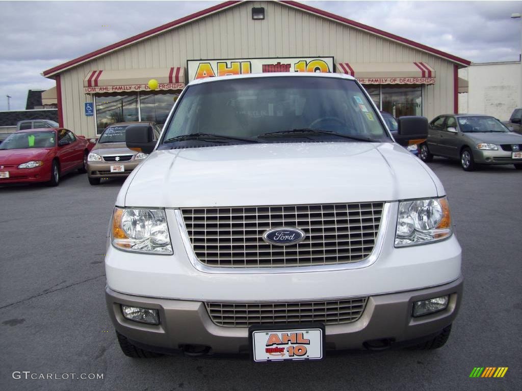 2003 Expedition Eddie Bauer 4x4 - Oxford White / Medium Parchment photo #1