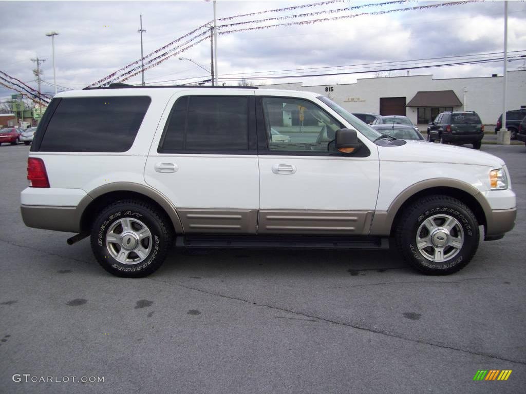 2003 Expedition Eddie Bauer 4x4 - Oxford White / Medium Parchment photo #3