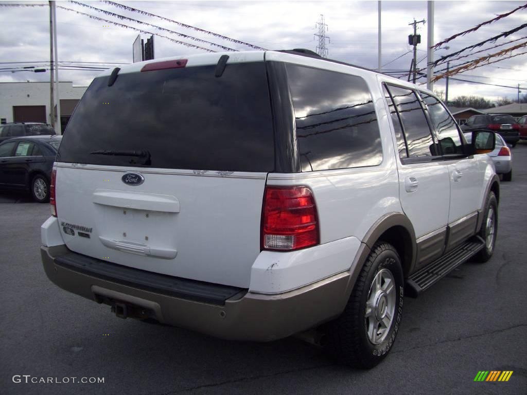 2003 Expedition Eddie Bauer 4x4 - Oxford White / Medium Parchment photo #4